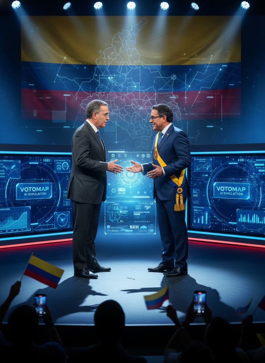 ¿Quién Ganaría Hoy? Simulación con IA entre Álvaro Uribe Vélez y Gustavo Petro