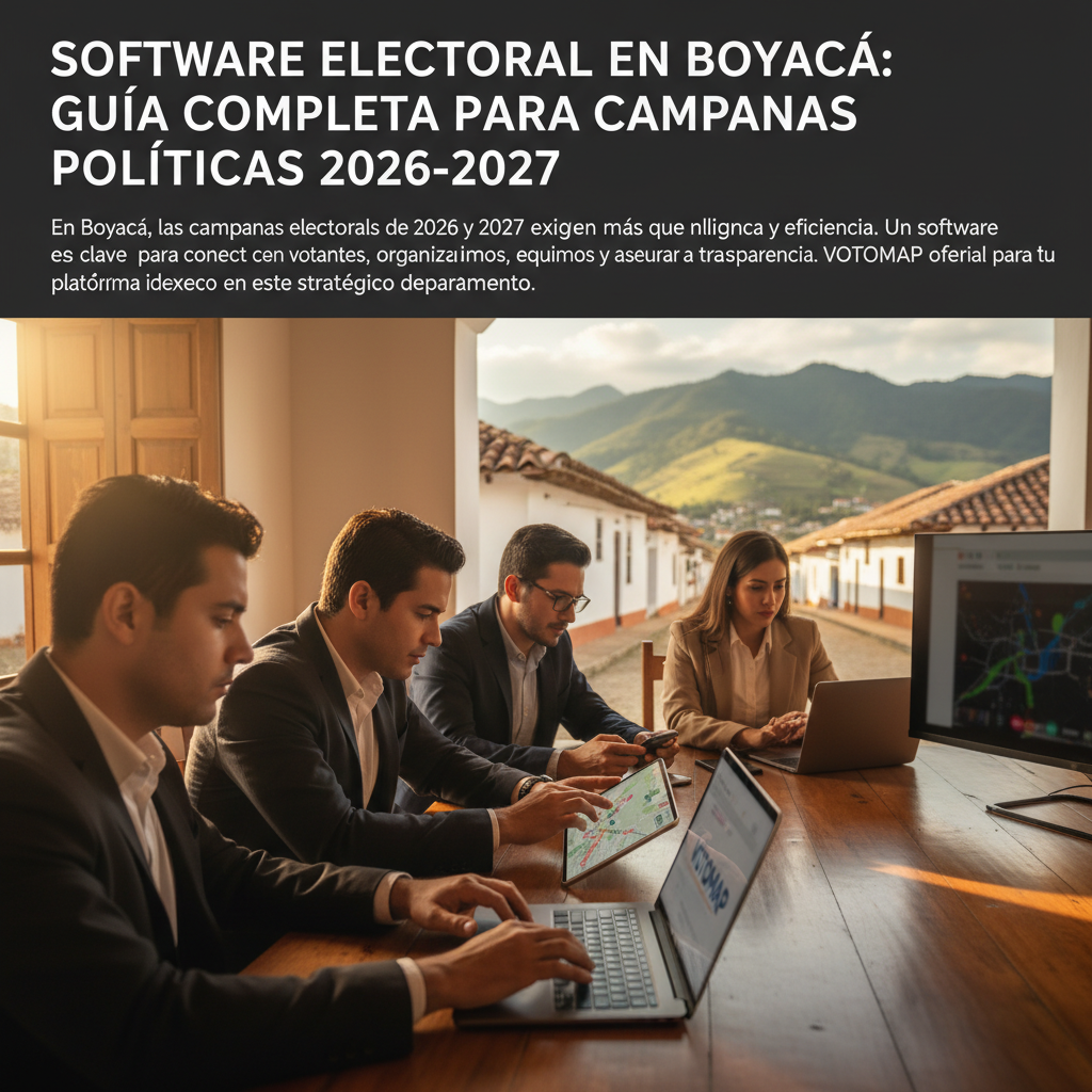 Sistema de gestión electoral en Boyacá para alcaldías 2027